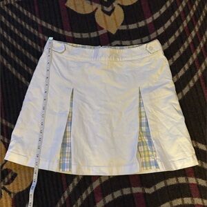 Lady Hagen Cream Skort with Plaid Details
